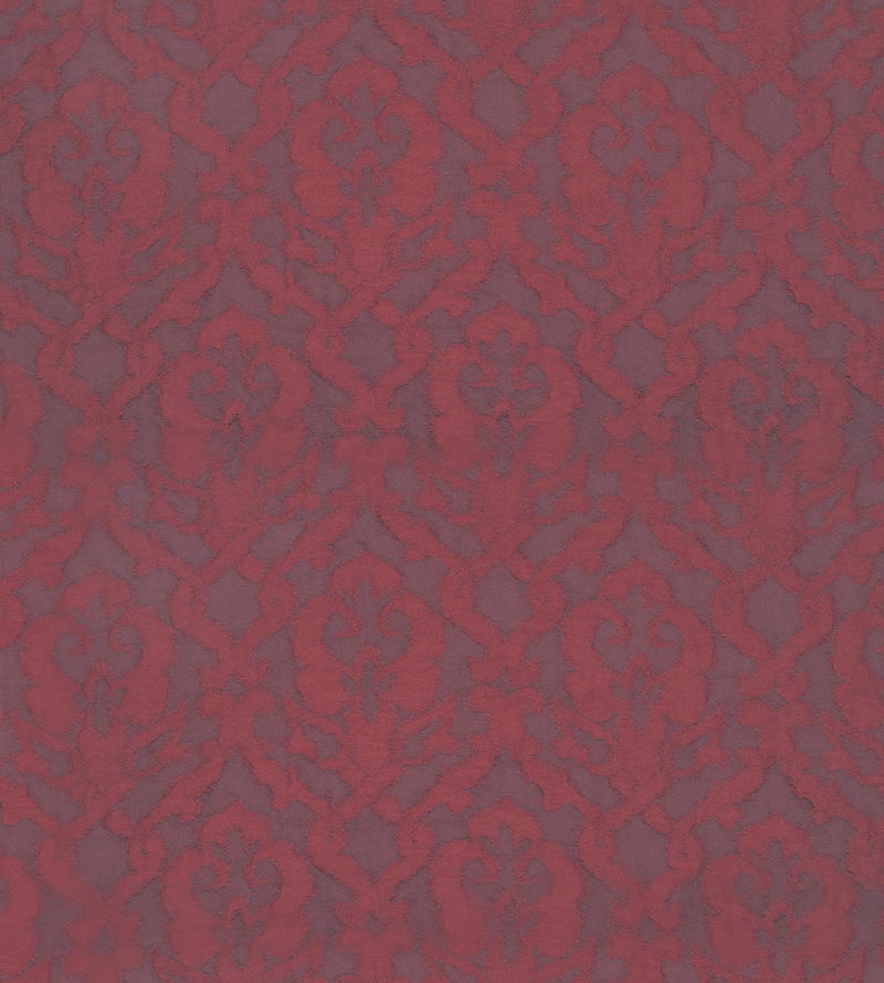 Christian Fischbacher Pompadour Wine Fabric Sample CH44720212