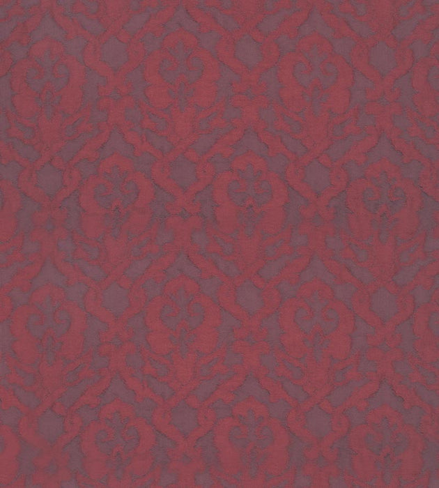 Christian Fischbacher Pompadour Wine Fabric Sample CH44720212