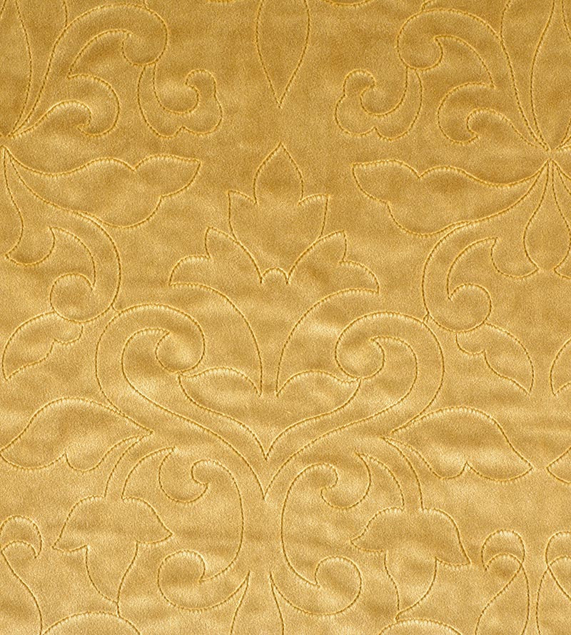 Christian Fischbacher Classic Velvet Brass Fabric Sample CH06620213