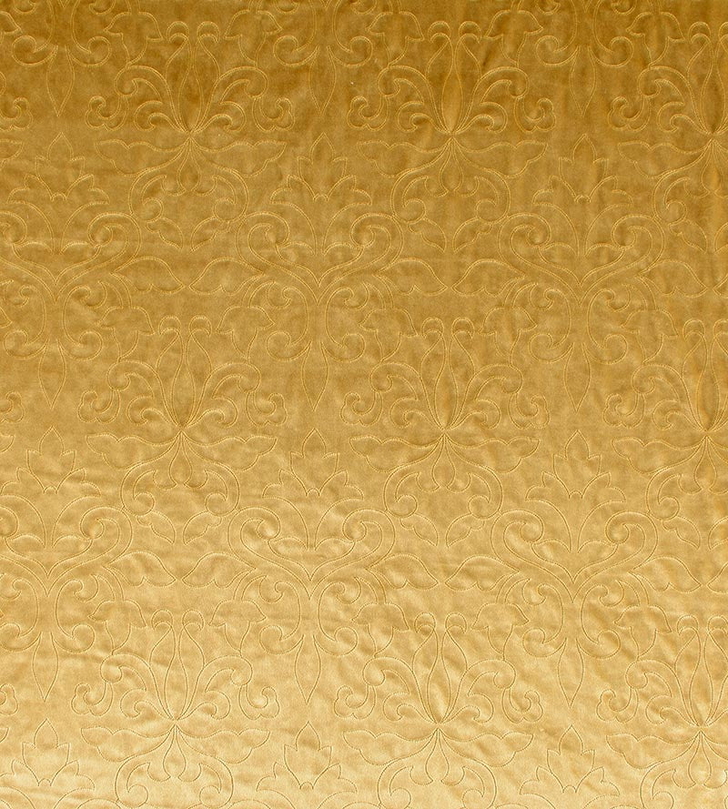 Christian Fischbacher Classic Velvet Brass Fabric Sample CH06620213