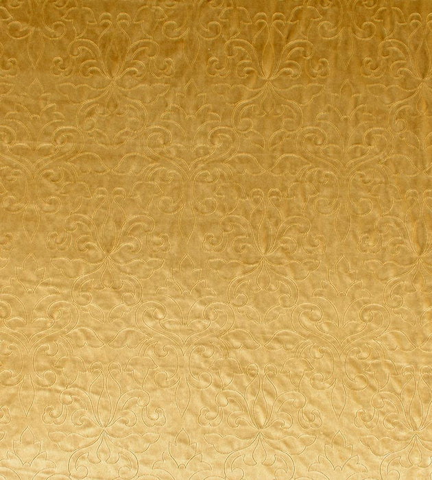 Christian Fischbacher Classic Velvet Brass Fabric Sample CH06620213