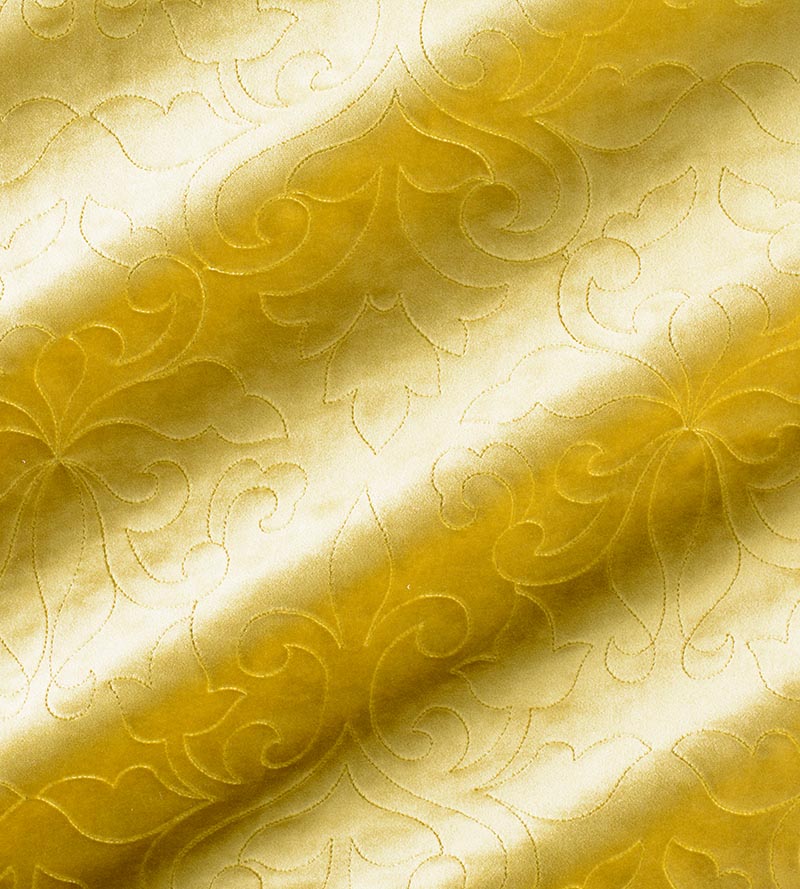 Christian Fischbacher Classic Velvet Sun Gold Fabric Sample CH06620214