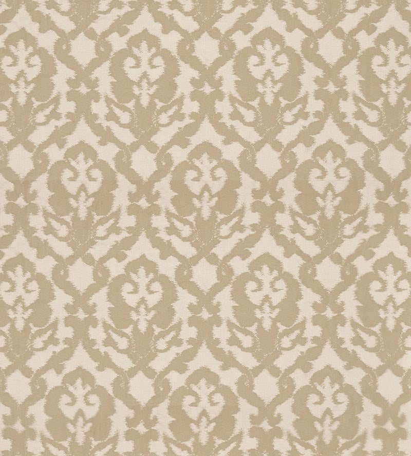 Christian Fischbacher Pompadour Tan Fabric Sample CH44720217
