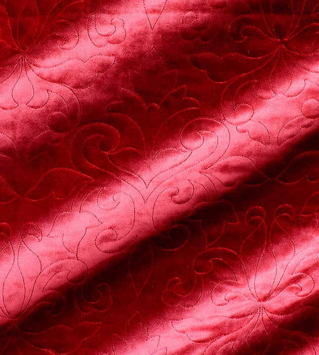 Christian Fischbacher Classic Velvet Cerise Fabric Sample CH06620222