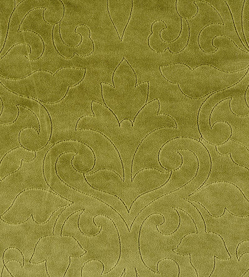Christian Fischbacher Classic Velvet Avocado Fabric Sample CH06620224
