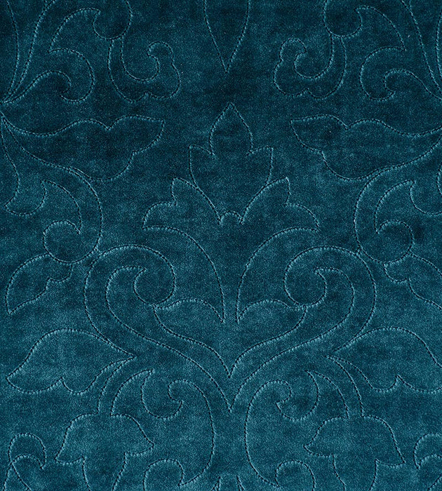 Christian Fischbacher Classic Velvet Teal Fabric Sample CH06620229