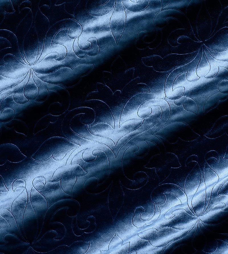 Christian Fischbacher Classic Velvet Navy Fabric Sample CH06620231