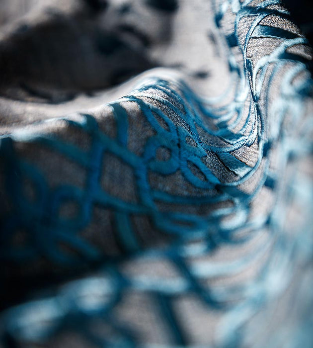 Christian Fischbacher Super Star Indigo Fabric Sample CH07430301