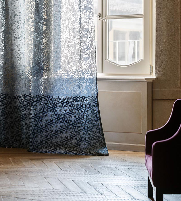 Christian Fischbacher Super Star Indigo Fabric Sample CH07430301