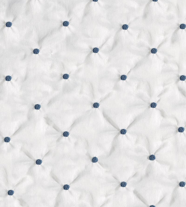 Christian Fischbacher Pois Blue Fabric Sample CH25830301