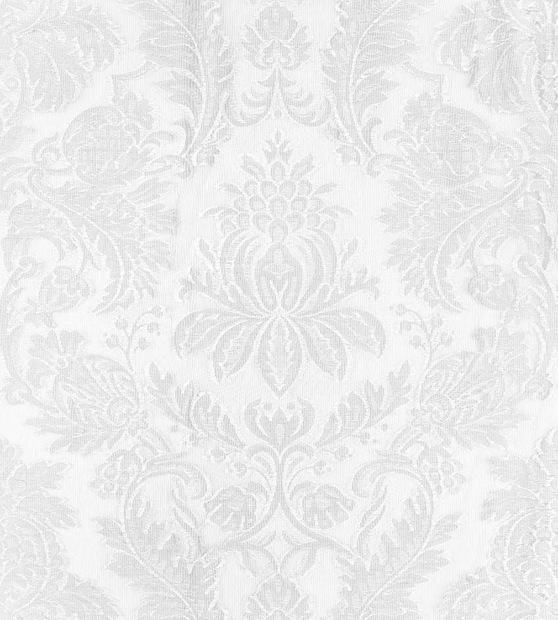 Christian Fischbacher Linen Madras Winter White Fabric Sample CH06450500