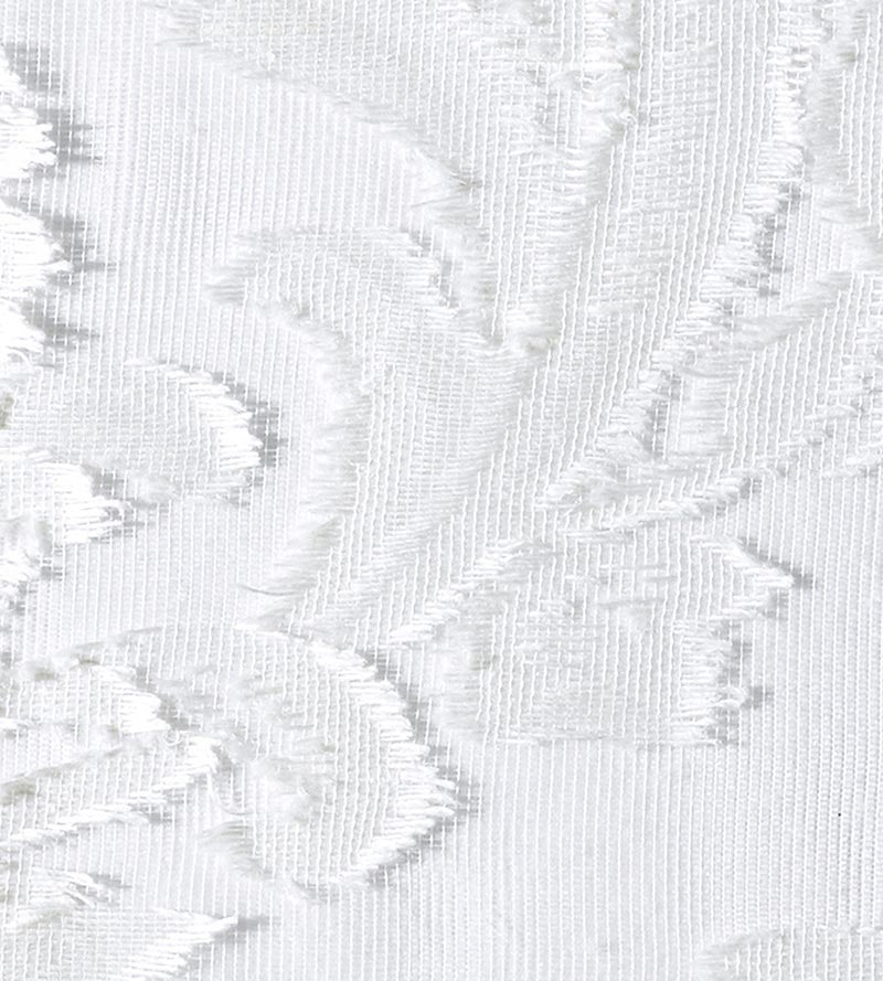 Christian Fischbacher Linen Madras Winter White Fabric Sample CH06450500
