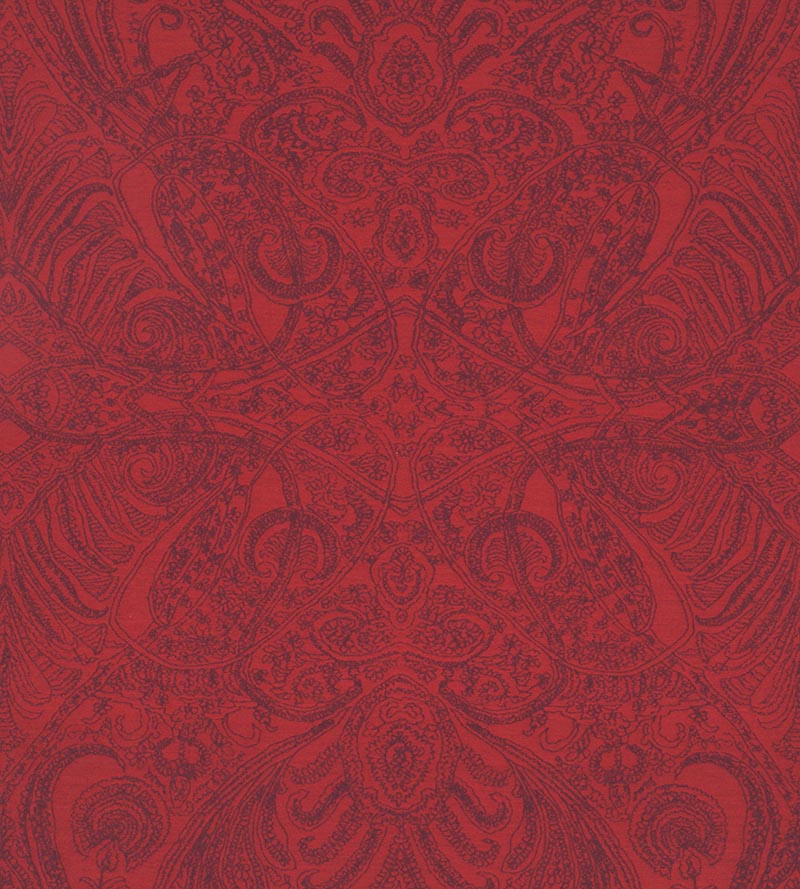 Christian Fischbacher Persian Nights Scarlet Fabric Sample CH44650502