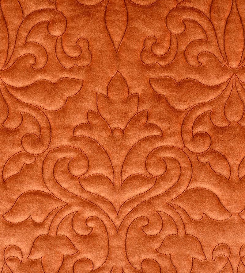 Christian Fischbacher Velbrode Pumpkin Fabric Sample CH06550503