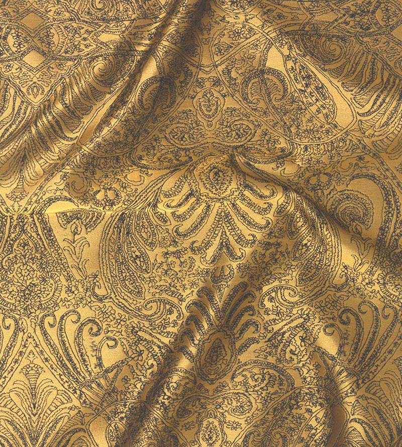 Christian Fischbacher Persian Nights Indian Gold Fabric Sample CH44650503