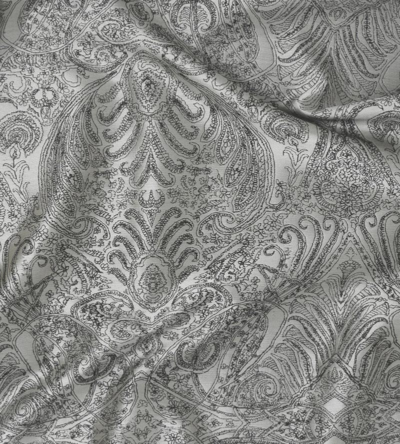 Christian Fischbacher Persian Nights Silver Mist Fabric Sample CH44650505