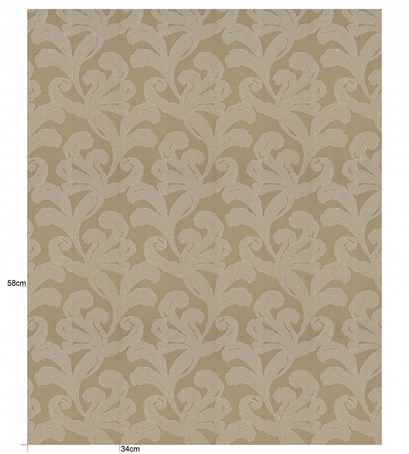 Christian Fischbacher Mon Amour Hazelnut Fabric Sample CH10720507