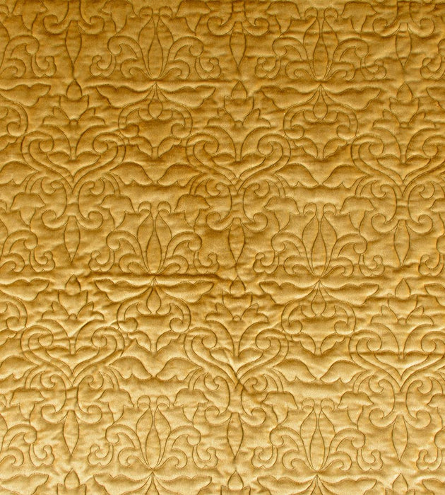 Christian Fischbacher Velbrode Brass Fabric Sample CH06550513