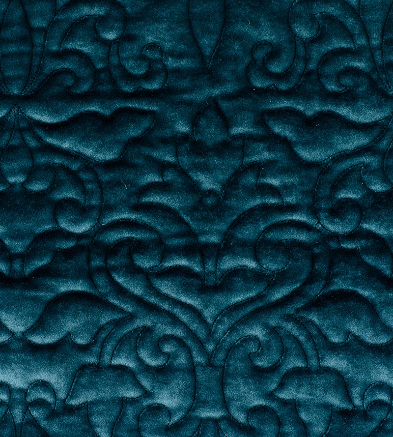 Christian Fischbacher Velbrode Teal Fabric Sample CH06550529
