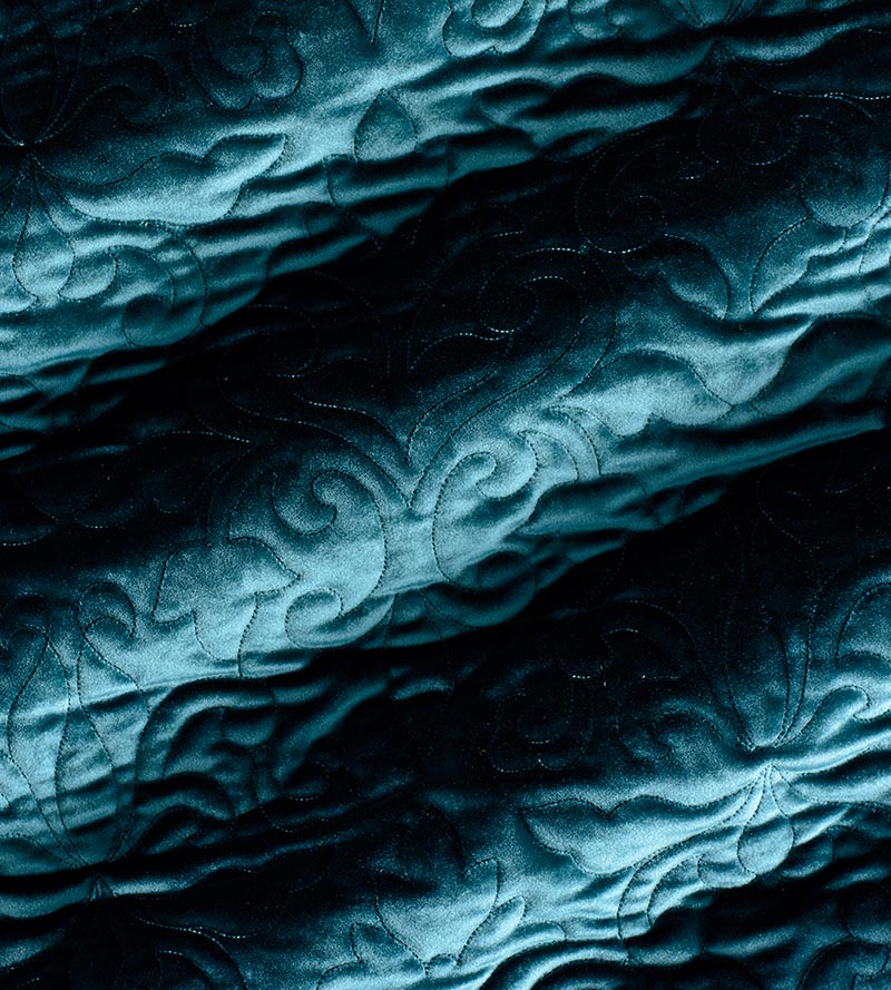 Christian Fischbacher Velbrode Teal Fabric Sample CH06550529