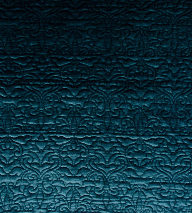 Christian Fischbacher Velbrode Teal Fabric Sample CH06550529