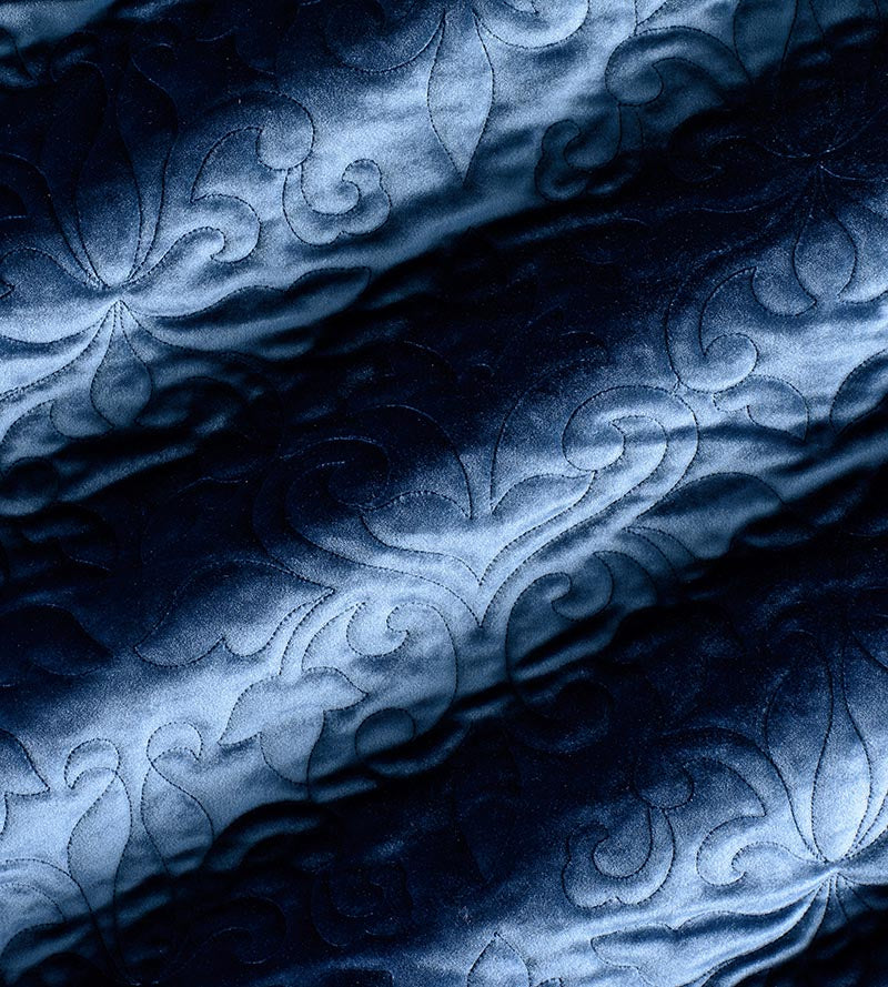 Christian Fischbacher Velbrode Navy Fabric Sample CH06550531