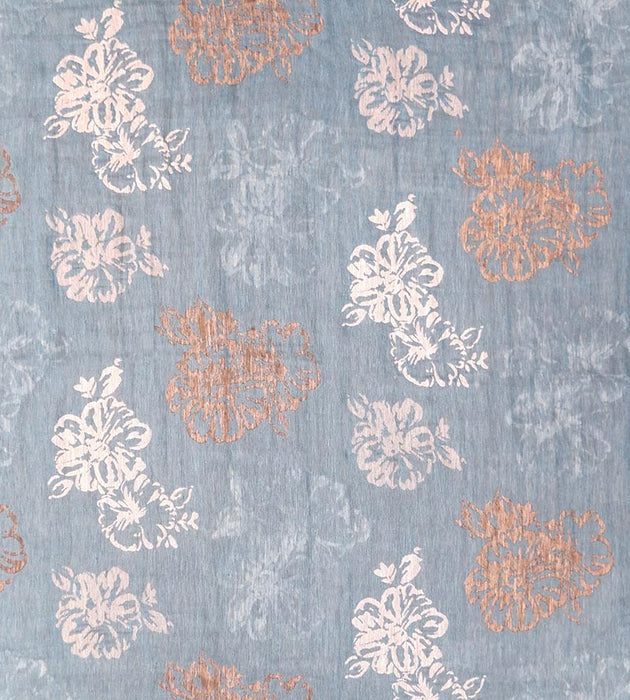 Christian Fischbacher Trifiore Blue Fabric Sample CH10660609