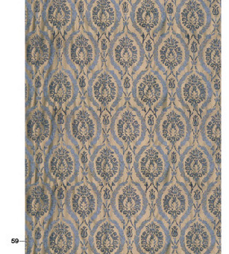 Christian Fischbacher Corona Damask Pearl Fabric Sample CH06310107
