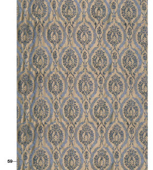 Christian Fischbacher Corona Damask Ash Blonde Fabric Sample CH06310103