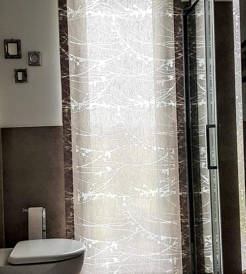 Christian Fischbacher Ikebana Denim Fabric Sample CH10710701