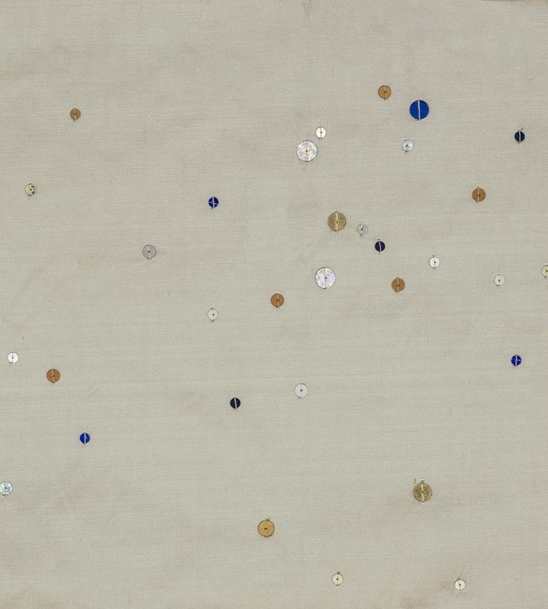 Christian Fischbacher Jubilee Silver Screen Fabric Sample CH45980805