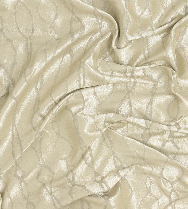 Christian Fischbacher Artemis Fr Pewter Fabric Sample CH14460817