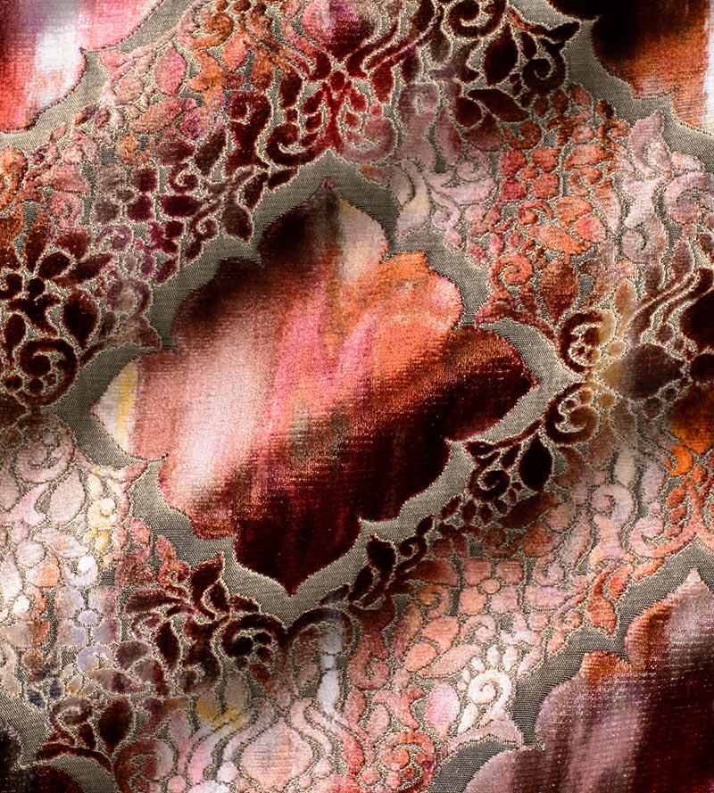 Christian Fischbacher Regale Raisin Fabric Sample CH06590902