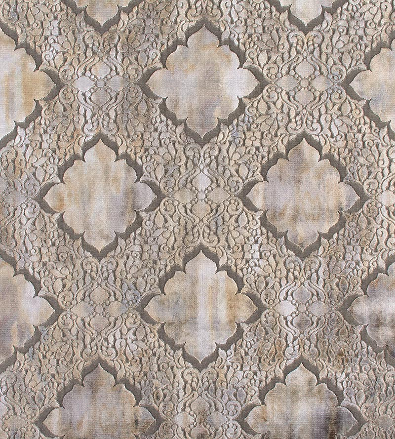 Christian Fischbacher Regale Smoke Fabric Sample CH06590905