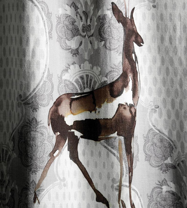 Christian Fischbacher Chamonix Chocolate Fabric Sample CH41320205