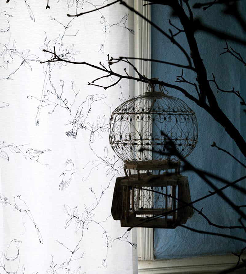 Christian Fischbacher Melopee Rain Fabric Sample CH41380800