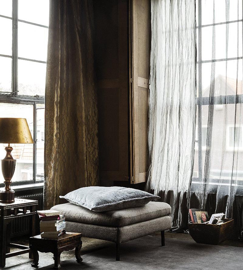 Christian Fischbacher Glimmer Blue Shimmer Fabric Sample CH44690915