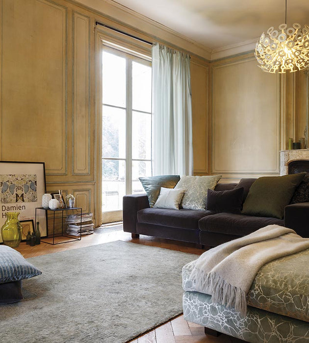 Christian Fischbacher Velvet Ray Sand Fabric Sample CH44790907