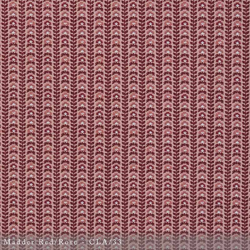 Lisa Fine Calista - Performance Madder Red/Rose Fabric Sample CLA-33