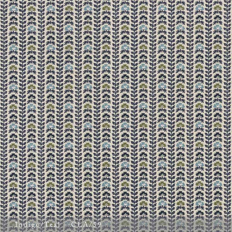 Lisa Fine Calista - Performance Indigo/Teal Fabric Sample CLA-59