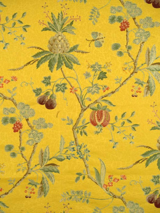 Colony La Perouse White On Antique Gold Fabric Sample CL261480002