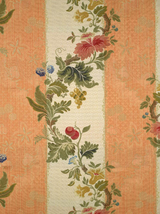 Colony Villa Lante Stripe Multi On Salmon Fabric Sample CL264010002
