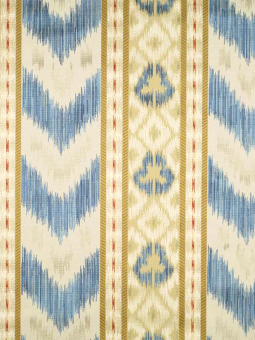 Colony Ungherese Rigato Multi Blues & Creams Fabric Sample CL264160002