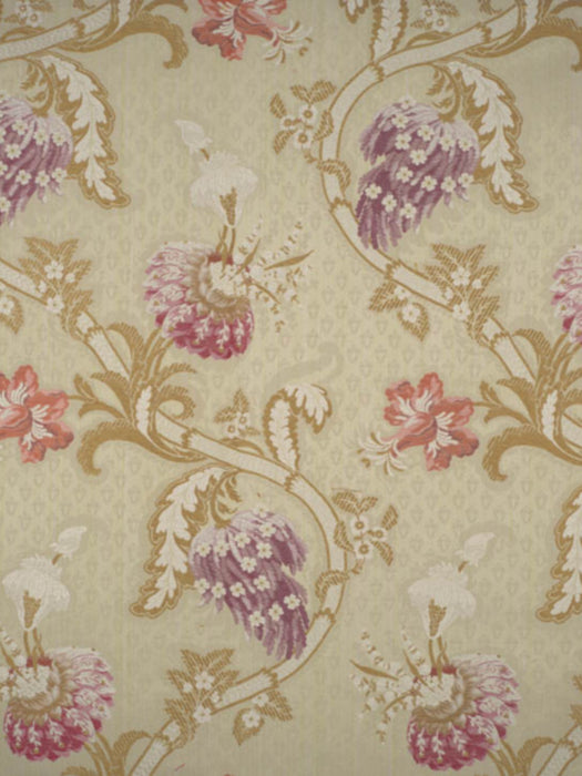 Colony Rocaille Multi On Light Green Fabric Sample CL267210002