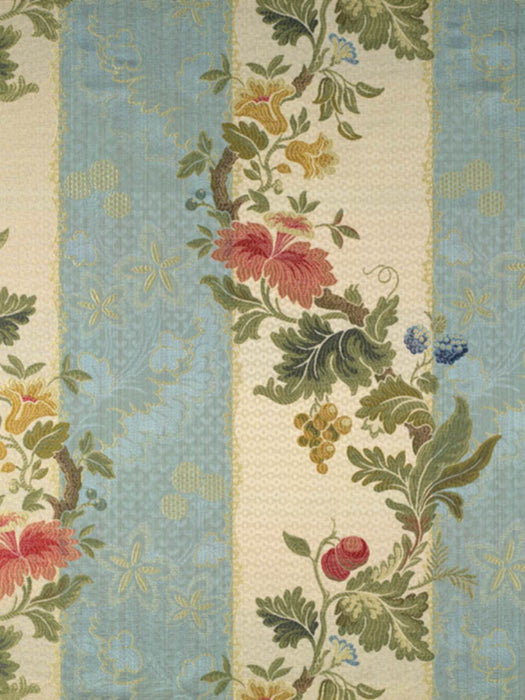 Colony Villa Lante Stripe Multi On Sky Blue Fabric CL264010003