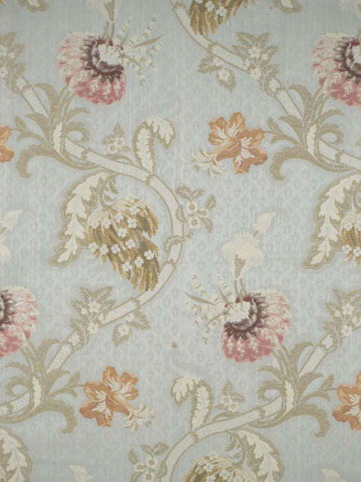 Colony Rocaille Multi On Light Blue Fabric Sample CL267210003