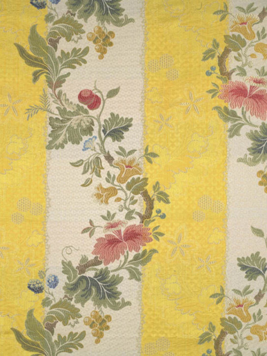 Colony Villa Lante Stripe Multi On Yellow & Bisque Fabric Sample CL264010004