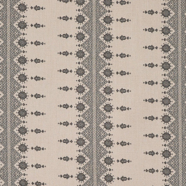 Peter Dunham Carmania Charcoal On Natural Fabric Sample 131CRM05