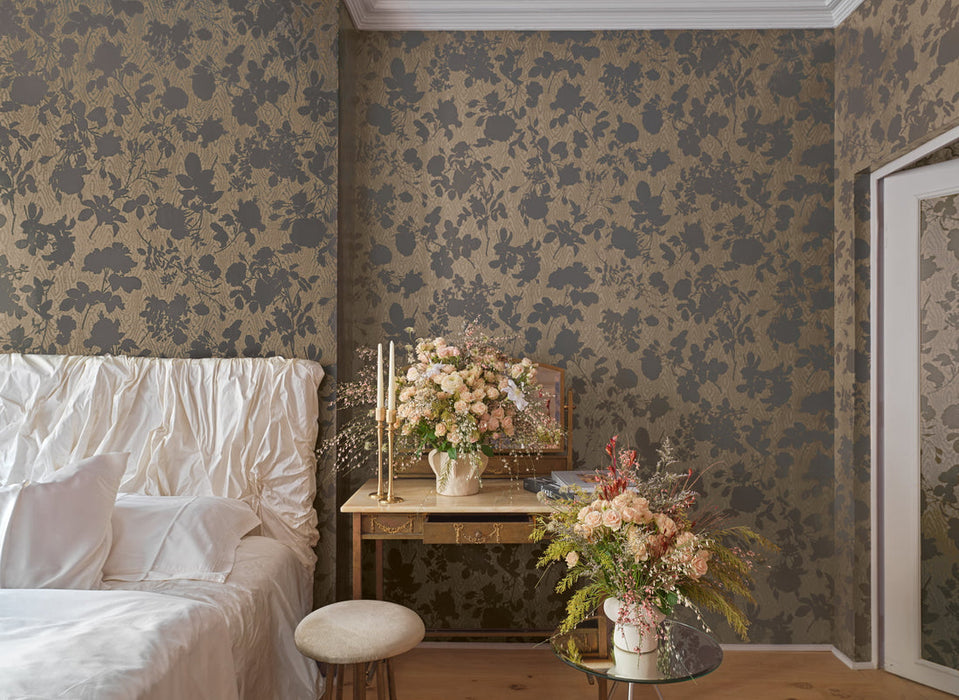 Cole & Son Absence Of Roses Moire Brass Wallpaper 130/3008.CS.0