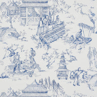 Pierre Frey Le Printemps Du Mekong Bleu Wallpaper FP581001
